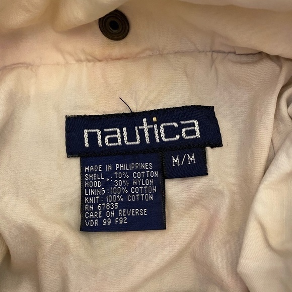 NAUTICA Vintage 90’s Hooded Windbreaker, Size M - Picture 4 of 5